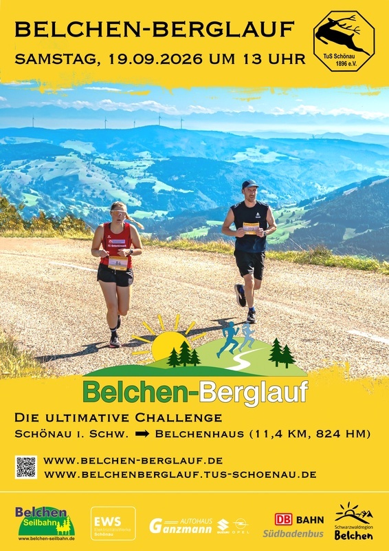 Plakat des 20. Belchen-Berglaufs Plakat des 20. Belchen-Berglaufs